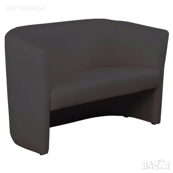 посетителски диван в сиво-антрацит дамаска на склад 2 местно сепаре, снимка 1