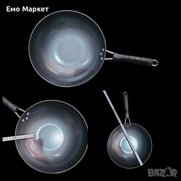 Тиган за готвене с незалепващо тефлоново покритие, 30см диаметър, снимка 1