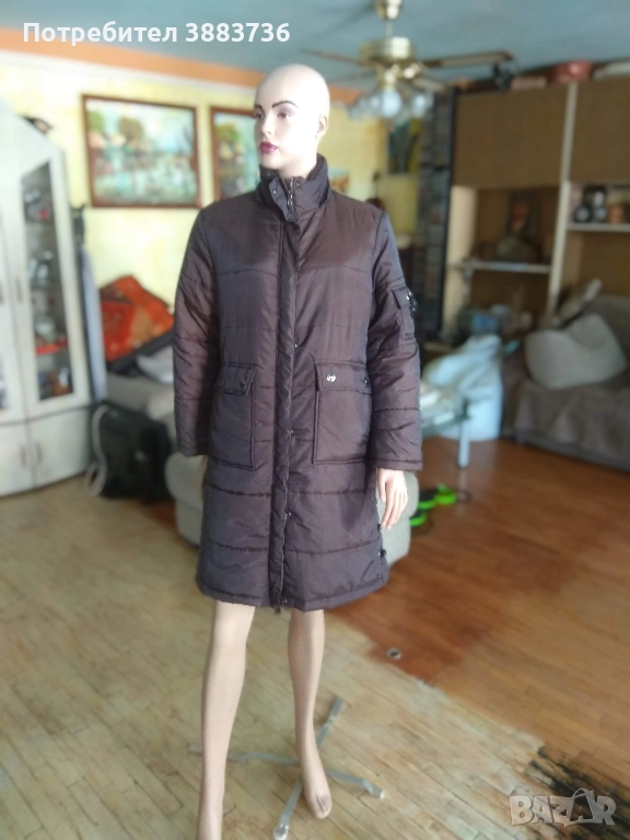 Дамско есенно-зимно дълго яке, снимка 1