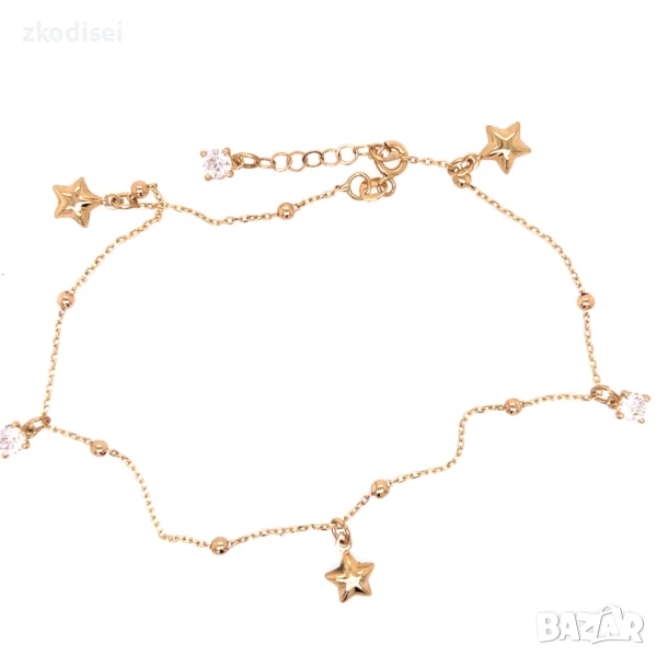 Златна дамска гривна за крак 3,28гр. 26,0см. 14кр. проба:585 модел:32141-5, снимка 1