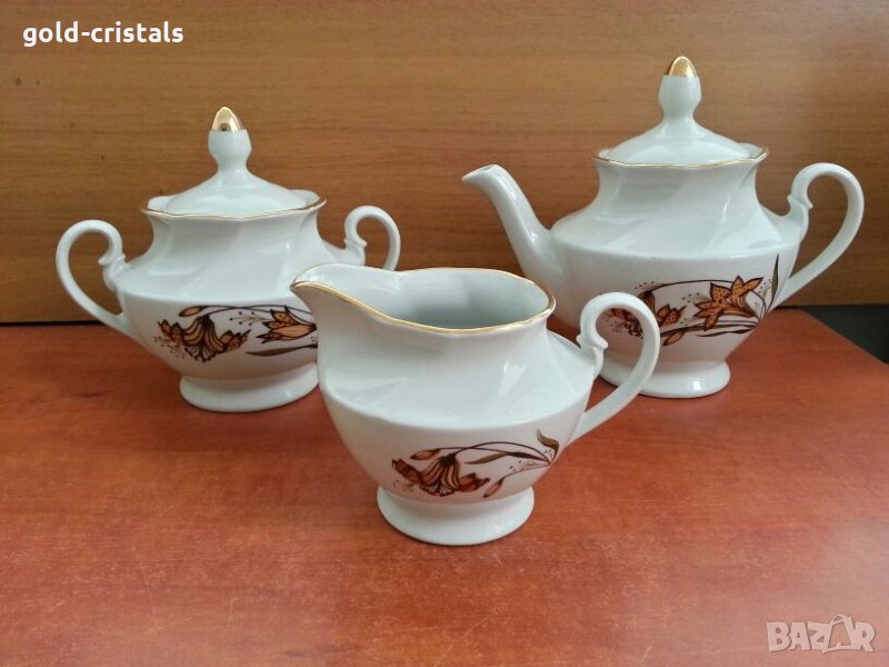 руски  порцелан чайник  захарница латиера , снимка 1