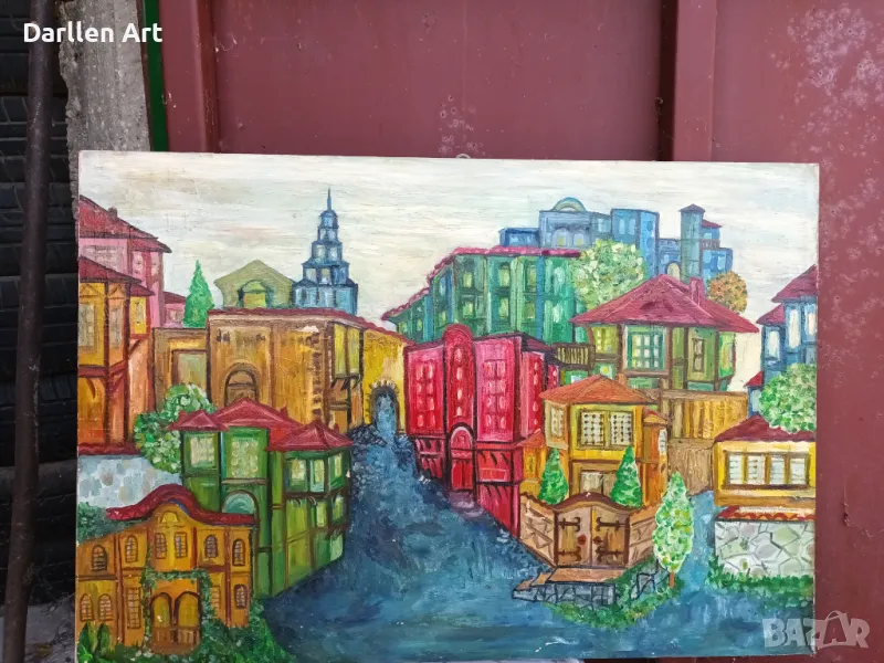 Стара авторска картина, снимка 1