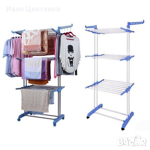сушилник за дрехи на колелца, снимка 1