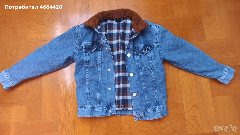 Деним яке за момче, размер 8-9, снимка 1