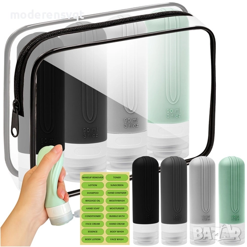 Козметична чанта за пътуване самолет с контейнери, снимка 1