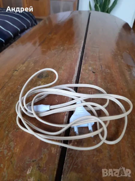 Стар захранващ кабел за радио,радиоприемник #2, снимка 1