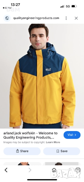 Мъжко!2 в 1Jack Wolfskin водонепромокаемо яке размер Л, снимка 1