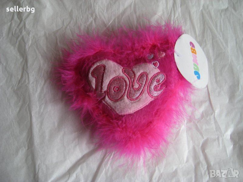 Плюшена играчка розово Сърце, снимка 1