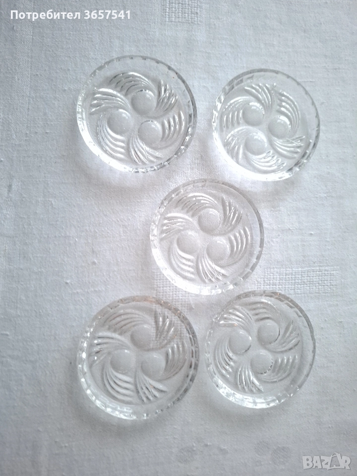 Стъклени подложки за чаши, 5 бр., снимка 1