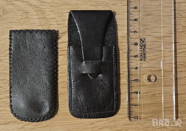 Калъф 2 броя малко калъфче 1 от естествена кожа и 1 от еко кожа, снимка 1