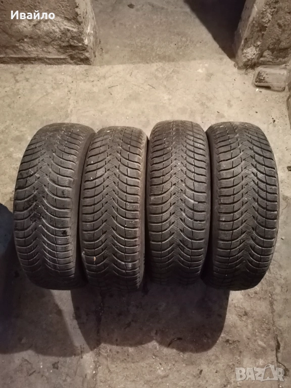Продавам 4 броя Зимни гуми 185.65.15 на 1 сезон дот 2019 Мишелин , снимка 1