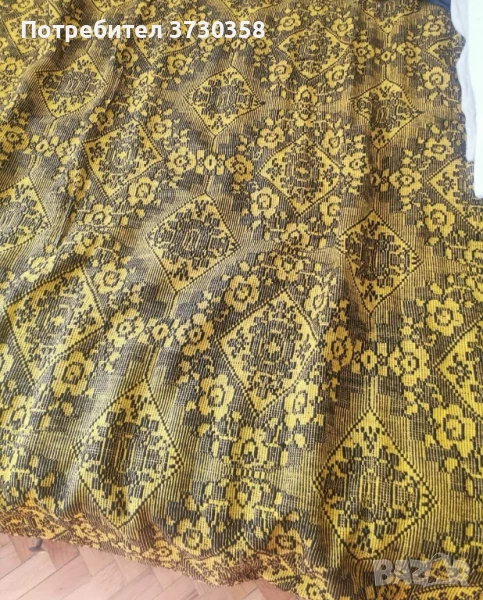 Вълнено шалте, кувертюра, одеало  ретро вълна родопско одеало, снимка 1