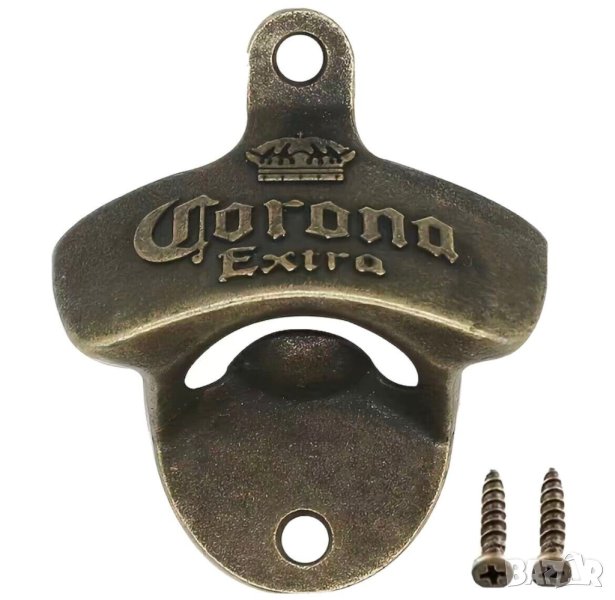 Метална отварачка за бира Corona Extra за стена бар бутилки капачки, снимка 1
