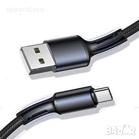 Кабел Type C - USB M/M къс 32см Digital One SP00623 ls-05 tc оплетка, метални букси, снимка 1