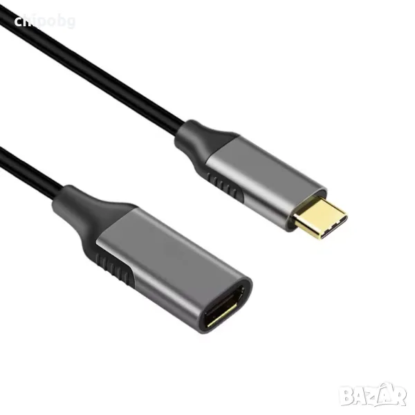 Преходник DeTech, USB-C – DP 4K, снимка 1