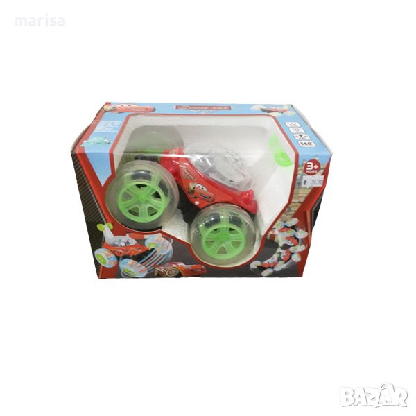 Луда кола Макуин светкавицата, луда кола Cars с включени батерии и зарядно в кутия - 9802, снимка 1