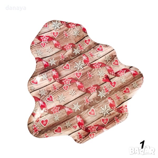 4033 Коледен поднос за сервиране Елха, снимка 1