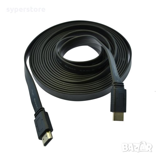 Кабел HDMI - HDMI 5м ver: 1.4V Плосък FullHD Digital One SP00163, снимка 1