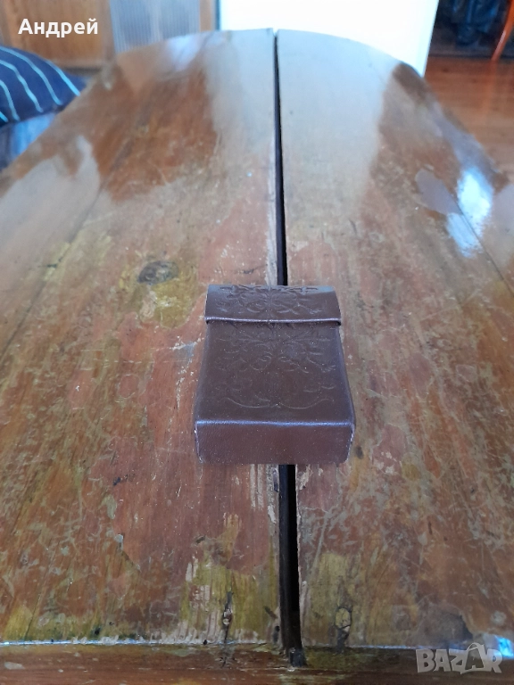 Стара кожена табакера за цигари,калъф #13, снимка 1