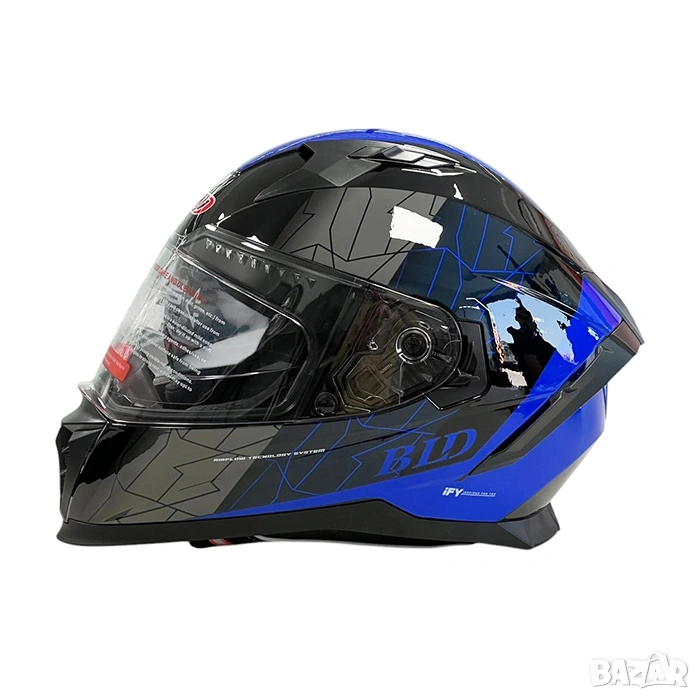 Мото каска с вградени очила, снимка 1