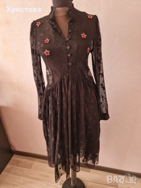 Нова елегантна черна рокля тюл и дантела - 35,00лв., снимка 1