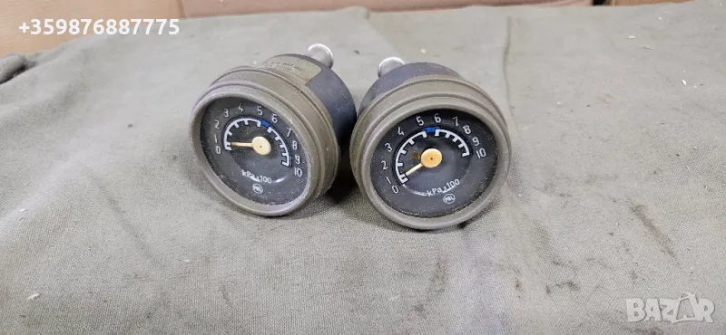 Мановетри манометър налягане Уред Прага Татра Шкода соц руски ретро , снимка 1