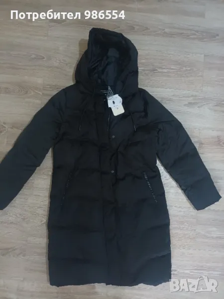 Ново зимно яке гъши пух черно дълго размер S Lcwaikiki , снимка 1