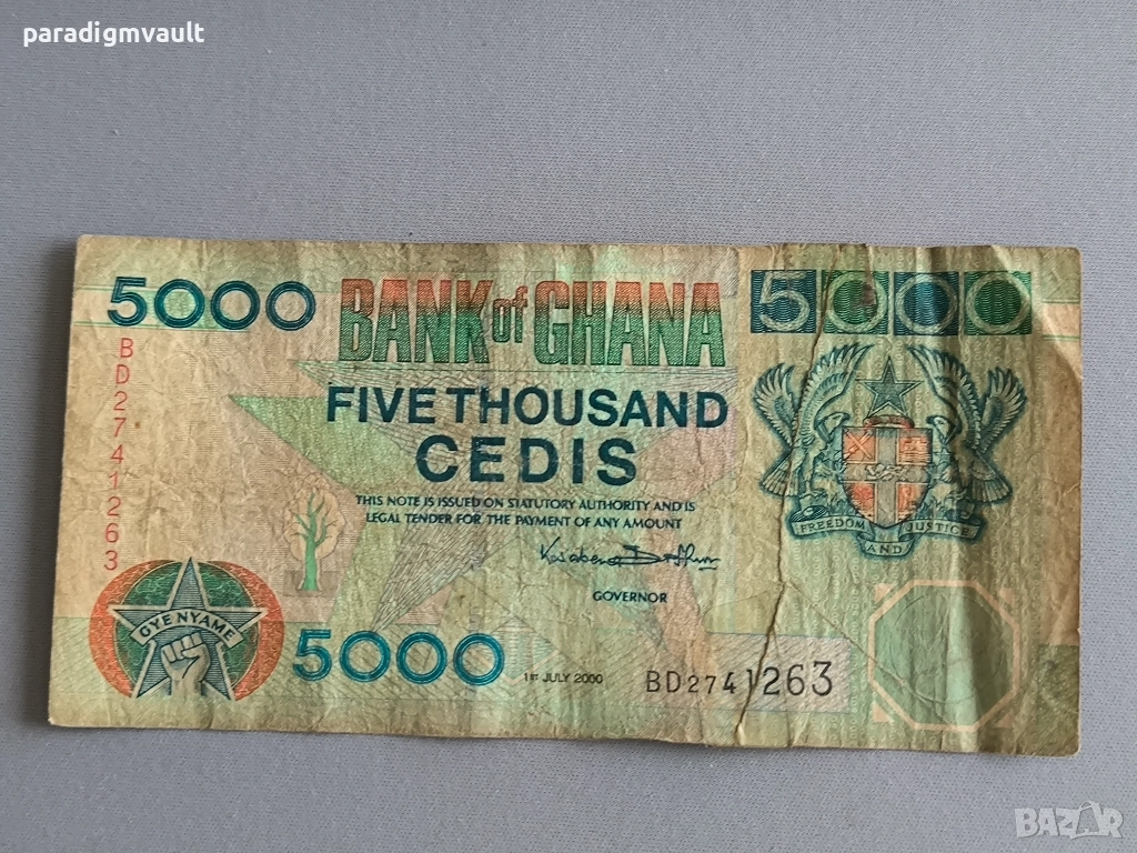 Банкнота - Гана - 5000 седи | 2000г., снимка 1
