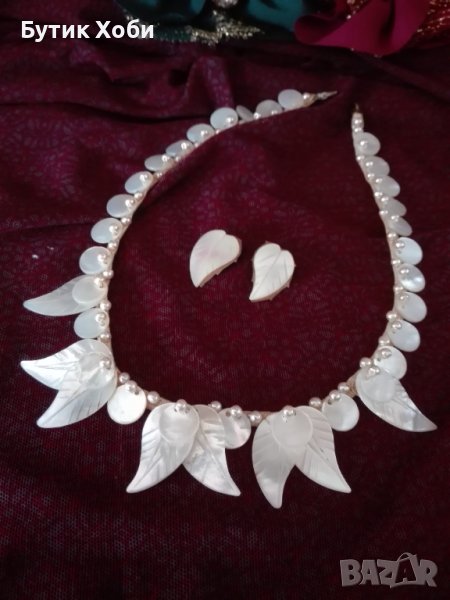 Антикварен комплект от седеф, снимка 1