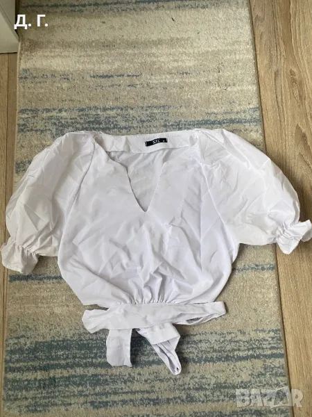 Бяла дамска риза, снимка 1