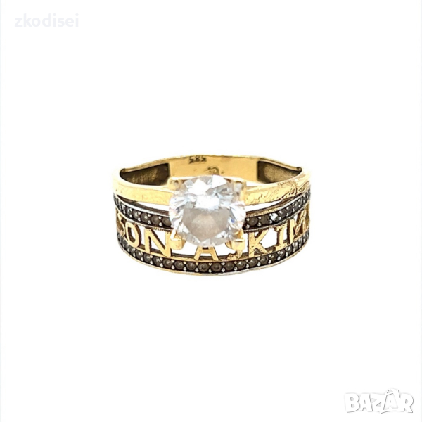 Златен дамски пръстен 3,18гр. размер:57 14кр. проба:585 модел:22916-5, снимка 1