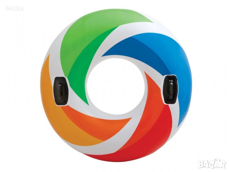 Детски голям надуваем пояс с дръжки INTEX Color Whirl, снимка 1