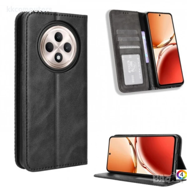 OPPO Reno12 F /12 FS 5G Retro Texture Wallet Калъф и Протектор, снимка 1