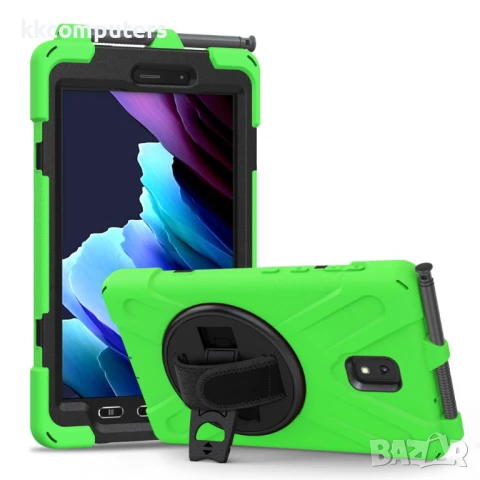 Samsung Galaxy Tab Active 3 T570/T575/T575N/T577 Tablet Case/Pen Slot /Hand Band/360° Swivel Kicksta, снимка 4 - Калъфи, кейсове - 51101127