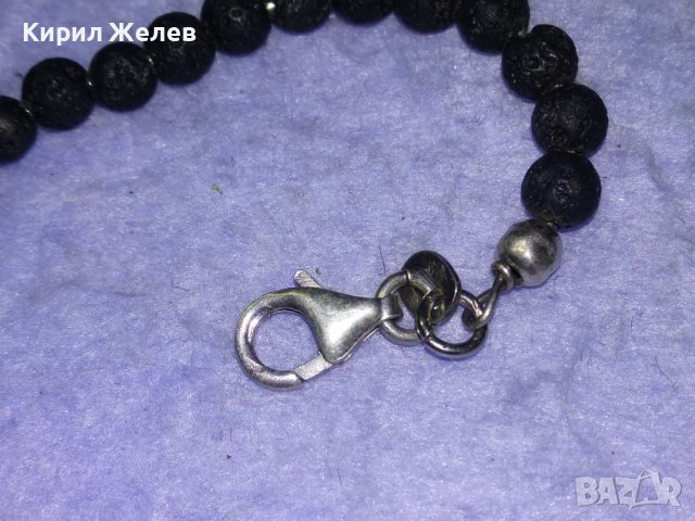 ЧАСТ от СРЕБЪРНА ГРИВНА СРЕБРО 925 с ТОПЧЕТА от ВУЛКАНИЧЕН КАМЪК и МАРКАЗИТИ на КРЪСТЧЕТО 40987, снимка 14 - Гривни - 43225262