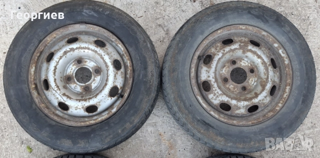 Железни джанти от Рено 13” цола с гуми, снимка 3 - Гуми и джанти - 51569848