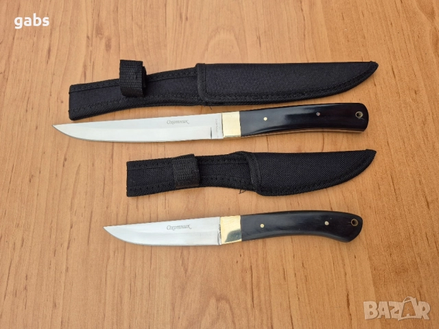 Руски нож Охотник,фултанг с текстилна кания,два модела, снимка 2 - Ножове - 51886436