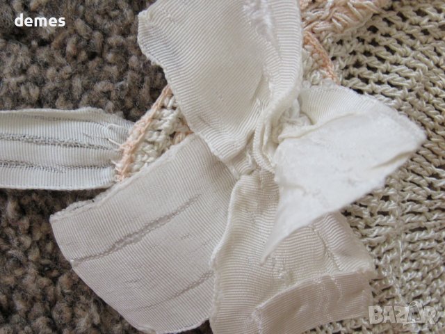 Ръчно плетена на една кука бебешка шапка от 1930 год., снимка 6 - Други ценни предмети - 37349099