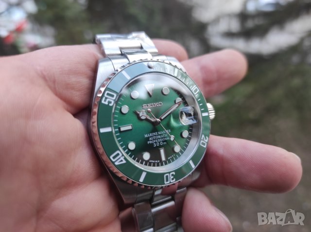 Seiko mod Green Hulk , снимка 11 - Мъжки - 43242570