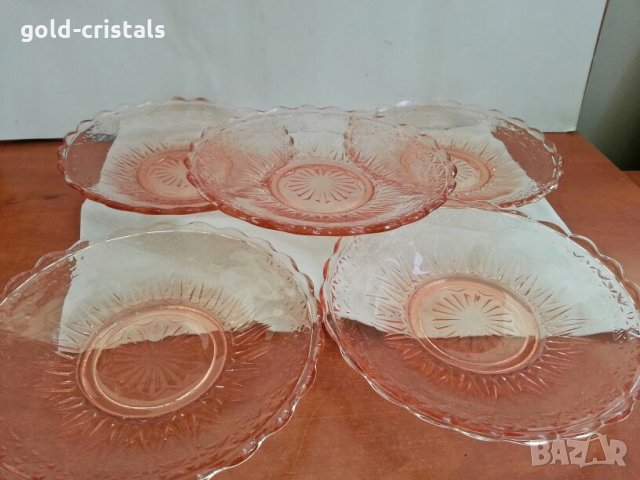антикварни чинии цветно стъкло , снимка 2 - Антикварни и старинни предмети - 26637331