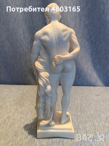 статуетка от алабастър Древногръцкият герой Херкулес и Нейският лъв, снимка 5 - Статуетки - 52681081