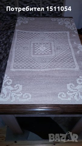 Плетена покривка 133смХ120см и конци  ретор брилянте , снимка 3 - Покривки за маси - 32714135