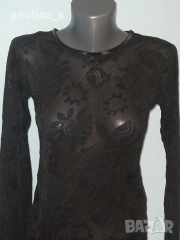 Еластична и мистична блуза с флорален акцент , снимка 2 - Блузи с дълъг ръкав и пуловери - 27424639