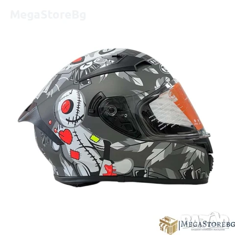 Каска за мотор 108 - размер S - Matt Grey 4, снимка 2 - Аксесоари и консумативи - 50576764