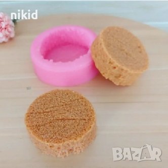 малък Релефен блат тортичка кексче силиконов молд форма за фондан сапун свещ гипс декор, снимка 6 - Форми - 37387791