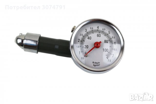 Манометър за гуми метален в кутийка, снимка 2 - Аксесоари и консумативи - 33103952