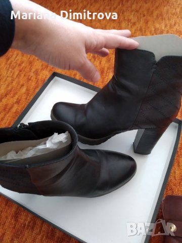 Боти от естествена кожа, снимка 4 - Дамски боти - 26745497