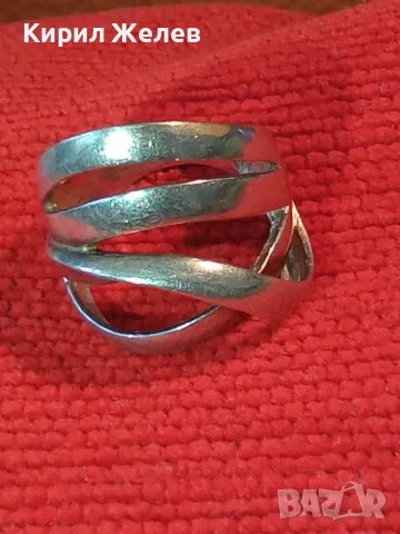 СТАР ШИКОЗЕН СРЕБЪРЕН ПРЪСТЕН СРЕБРО 925 АЖУРНА ХУДОЖЕСТВЕНА РЪЧНА БИЖУТЕРСКА ИЗРАБОТКА 30430, снимка 4 - Пръстени - 49885925