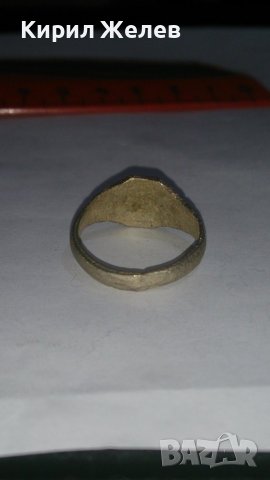 Стар пръстен уникат сачан с БУКВА О Ръчна ИЗРАБОТКА - 67321, снимка 4 - Антикварни и старинни предмети - 28988876