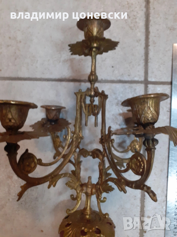 Стар френски свещник от 19 век, снимка 3 - Антикварни и старинни предмети - 52262470